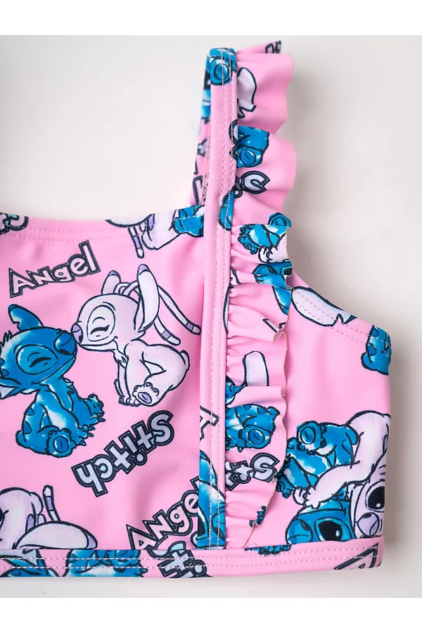 Купальный костюм трикотажный для девочек PLAYTODAY, разноцветный - фото 2