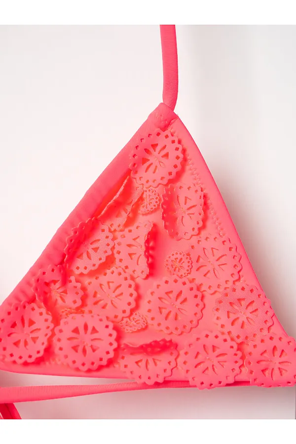 Купальный костюм трикотажный для девочек PLAYTODAY, коралл - фото 2