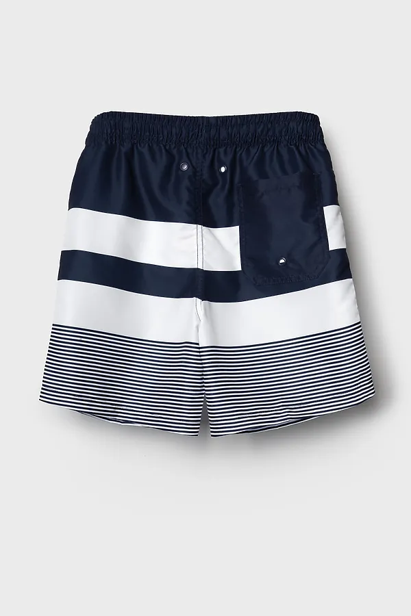 Шорты текстильные плавательные для мальчиков, длинные PLAYTODAY, белый,тёмно-синий - фото 2