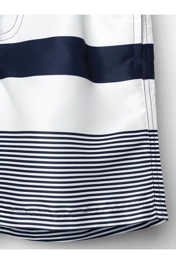 Шорты текстильные плавательные для мальчиков, длинные PLAYTODAY, белый,тёмно-синий - фото 2