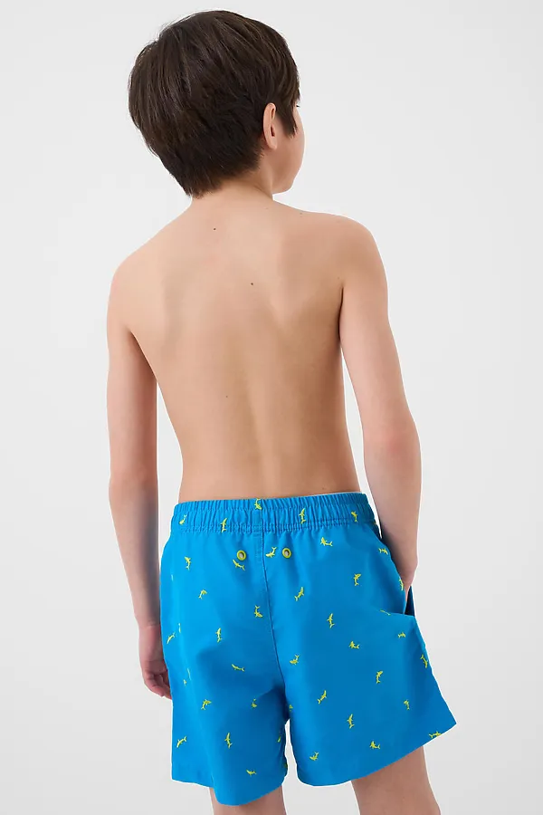 Шорты текстильные плавательные для мальчиков, средней длины PLAYTODAY, ярко-синий,светло-зеленый - фото 2
