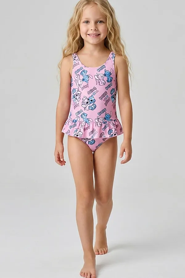 Купальник трикотажный для девочек PLAYTODAY, разноцветный - фото 2