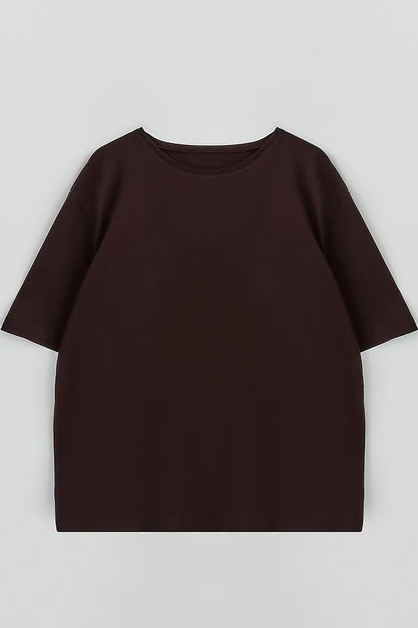 Комплект женский (футболка, бриджи) MARK FORMELLE, коричневый +коричневые волны - фото 2