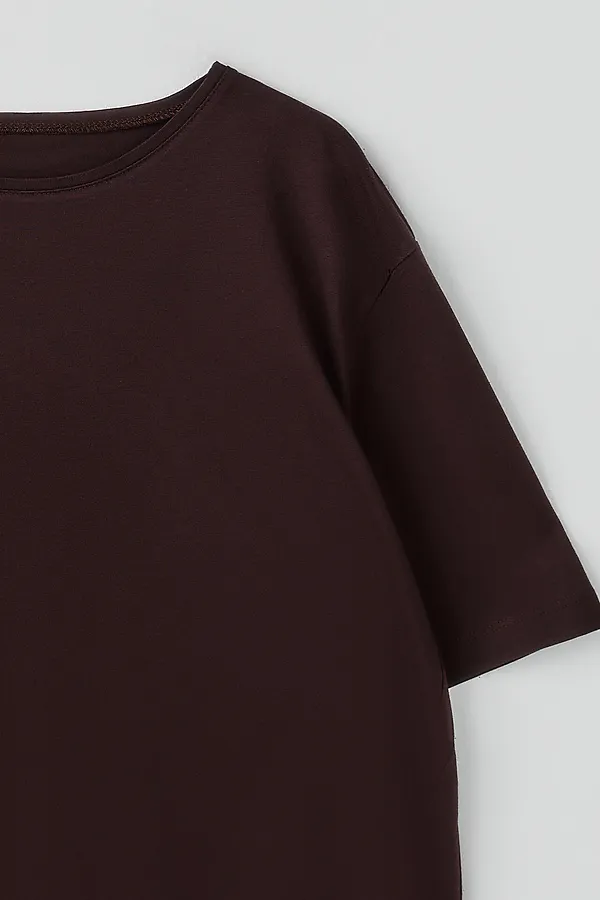 Комплект женский (футболка, бриджи) MARK FORMELLE, коричневый +коричневые волны - фото 2