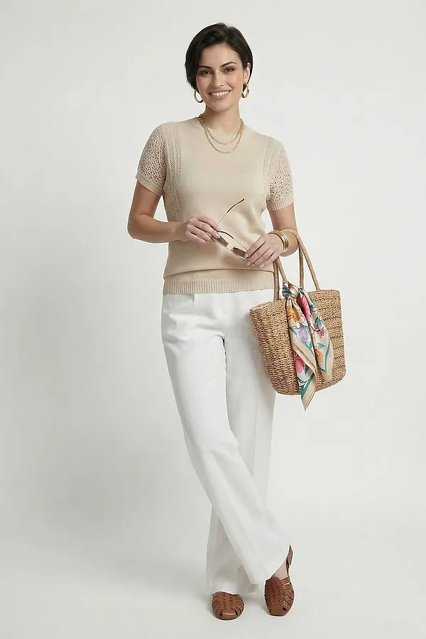 Джемпер VAY, топленое молоко - фото 2