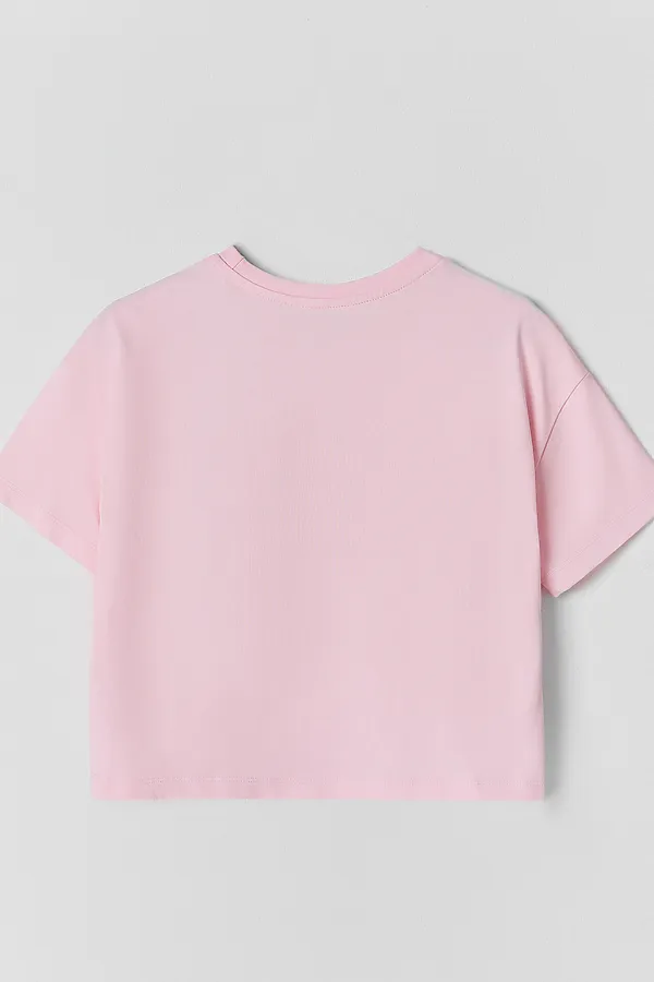 Комплект для девочек (джемпер, шорты) MARK FORMELLE, розовый +печать - фото 2