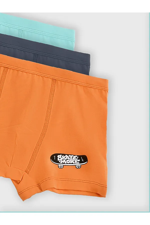 Трусы для мальчиков (3шт.) MARK FORMELLE, морские блики +мандарин +графит +печать - фото 2