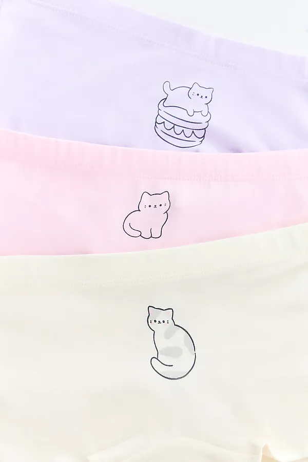 Трусы для девочек (3шт.) MARK FORMELLE, молочный +печать1 - фото 2