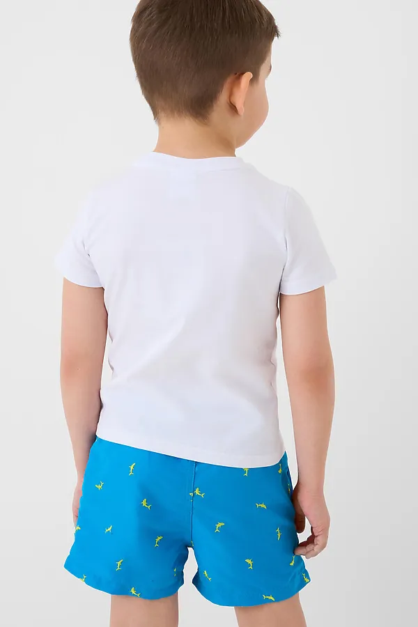 Шорты текстильные плавательные для мальчиков, средней длины PLAYTODAY, ярко-синий,светло-зеленый - фото 2