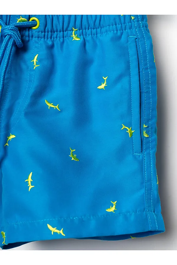 Шорты текстильные плавательные для мальчиков, средней длины PLAYTODAY, ярко-синий,светло-зеленый - фото 2