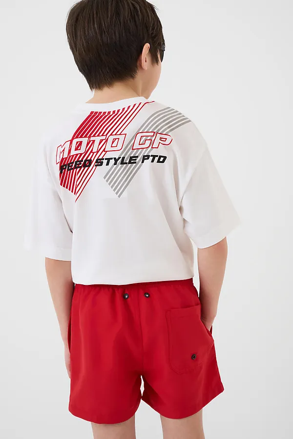 Шорты текстильные плавательные для мальчиков, короткие PLAYTODAY, красный - фото 2