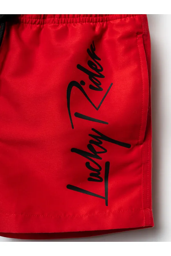 Шорты текстильные плавательные для мальчиков, короткие PLAYTODAY, красный - фото 2