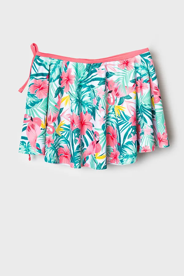 Комплект трикотажный для девочек: купальный костюм, юбка PLAYTODAY, разноцветный - фото 2