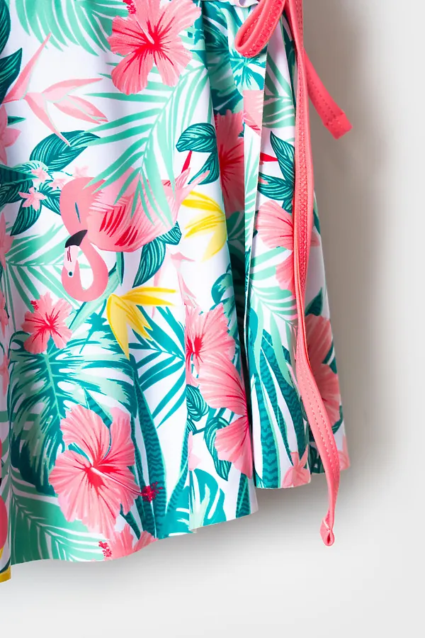 Комплект трикотажный для девочек: купальный костюм, юбка PLAYTODAY, разноцветный - фото 2