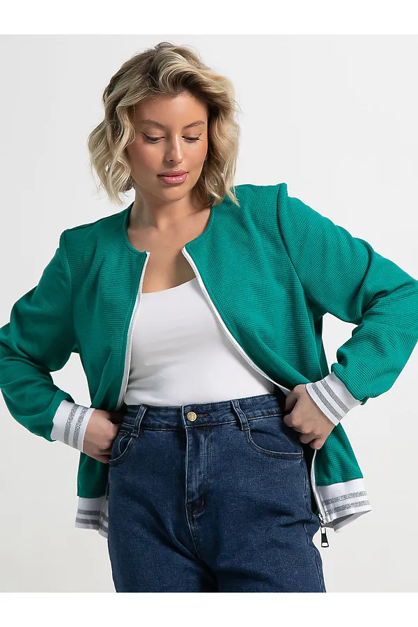Бомбер Аланис LADY TAIGA, изумрудный - фото 2