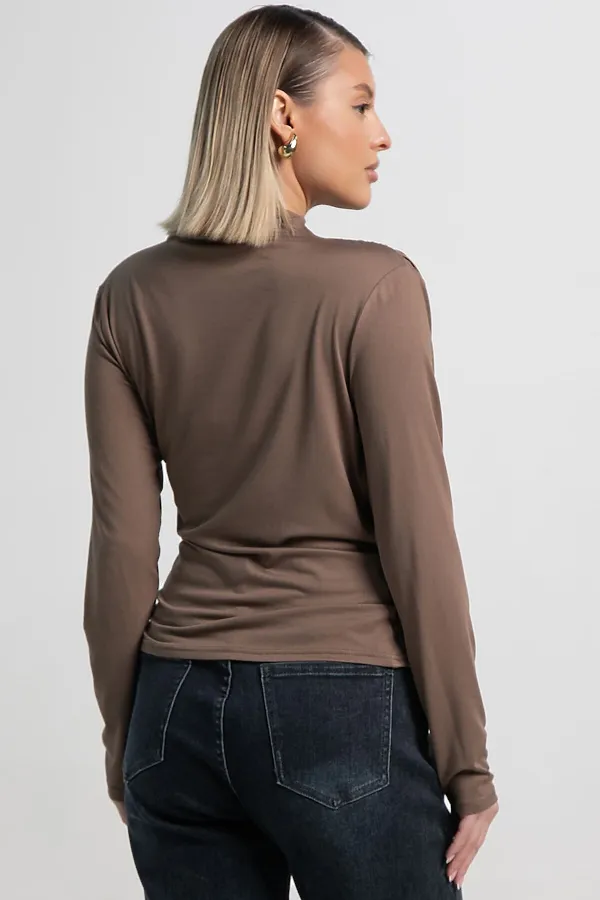 Лонгслив Тайна сердца LADY TAIGA, коричневый - фото 2