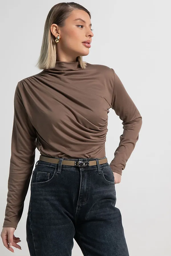 Лонгслив Тайна сердца LADY TAIGA, коричневый - фото 2