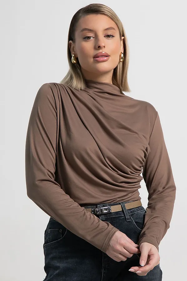 Лонгслив Тайна сердца LADY TAIGA, коричневый - фото 2