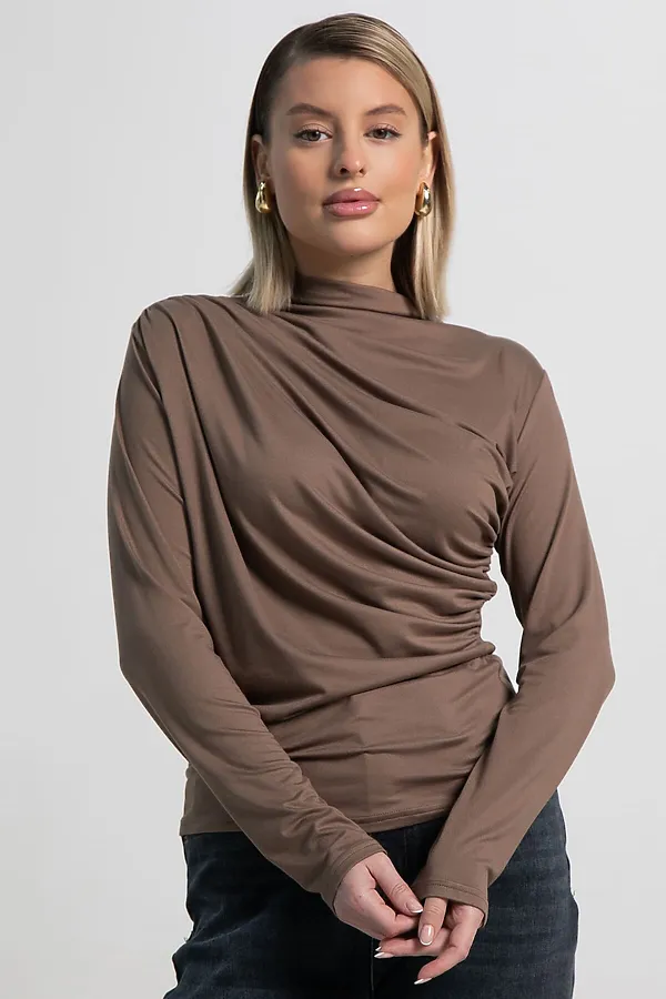 Лонгслив Тайна сердца LADY TAIGA, коричневый - фото 2