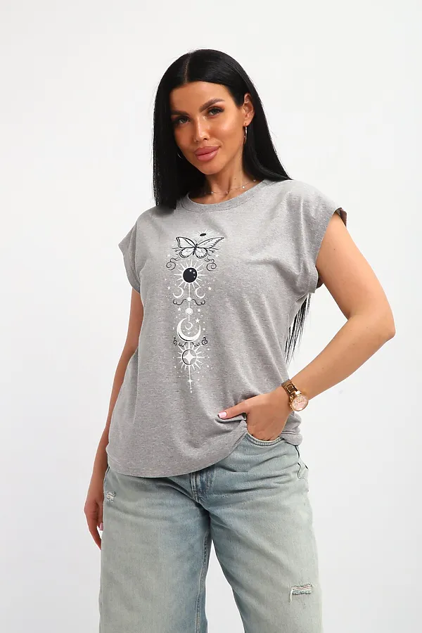 Футболка 85670 НАТАЛИ, серый - фото 2