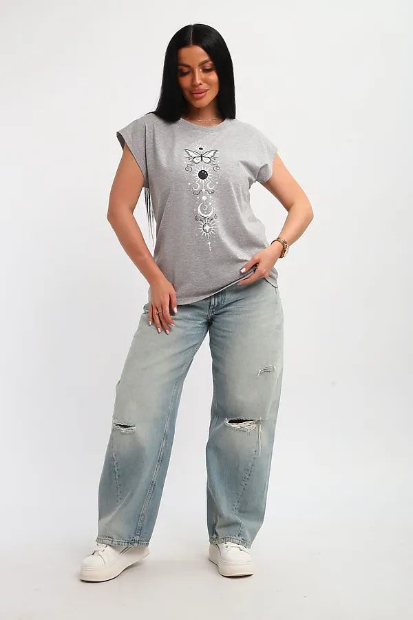 Футболка 85670 НАТАЛИ, серый - фото 2