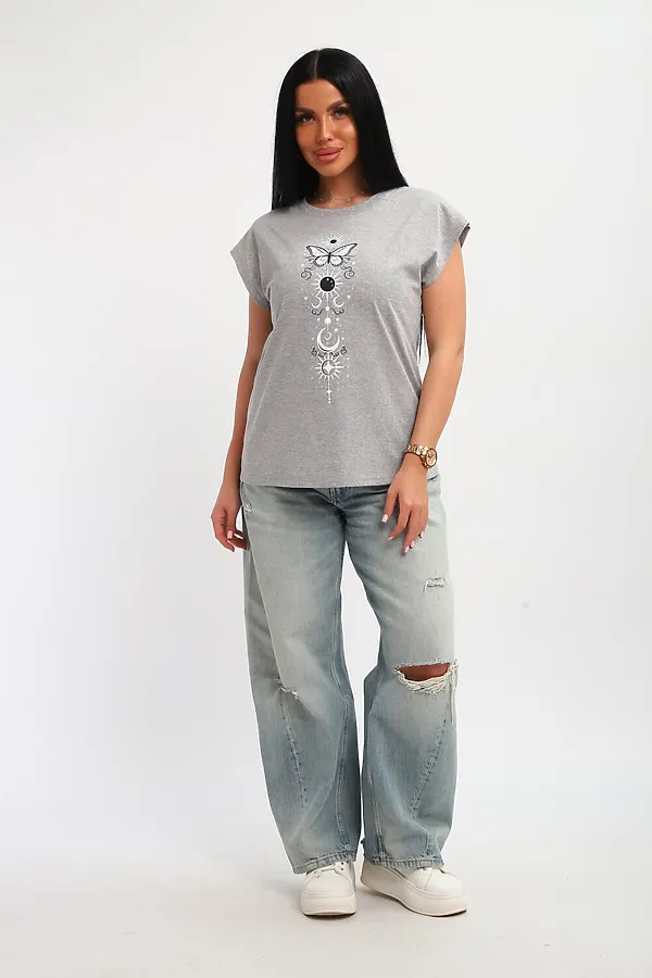 Футболка 85670 НАТАЛИ, серый - фото 2