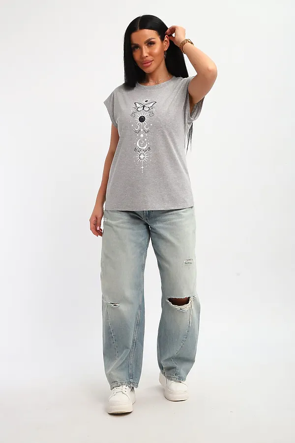 Футболка 85670 НАТАЛИ, серый - фото 2