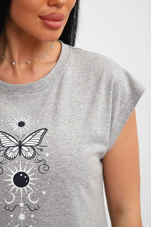 Футболка 85670 НАТАЛИ, серый - фото 2