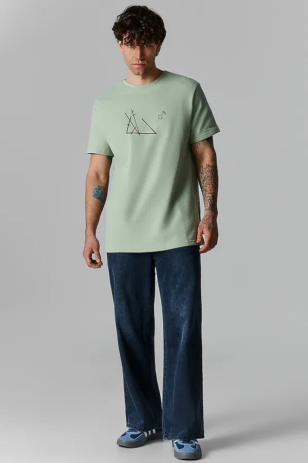 Футболка мужская MARK FORMELLE, канарский зеленый +печать - фото 2