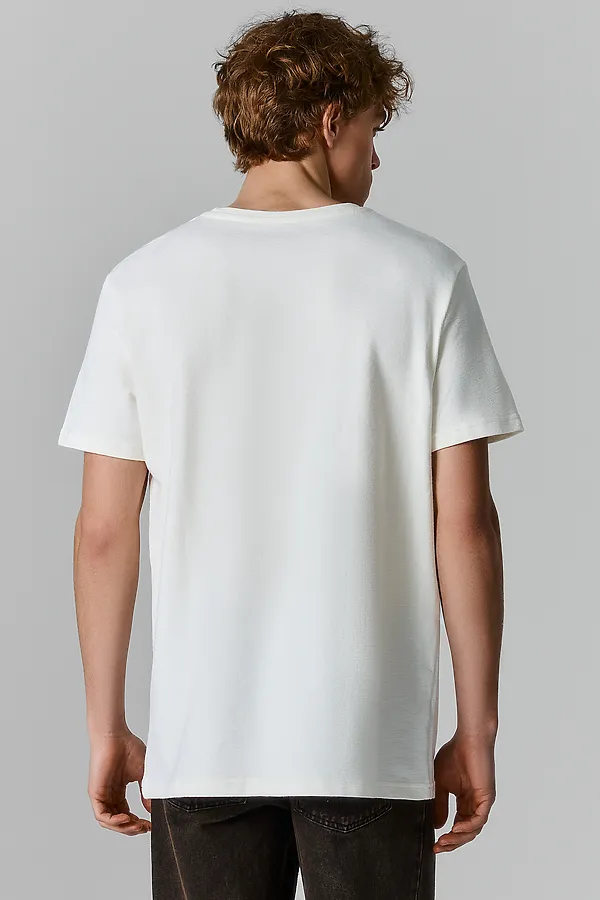 Футболка мужская MARK FORMELLE, св.молочный +печать4 - фото 2