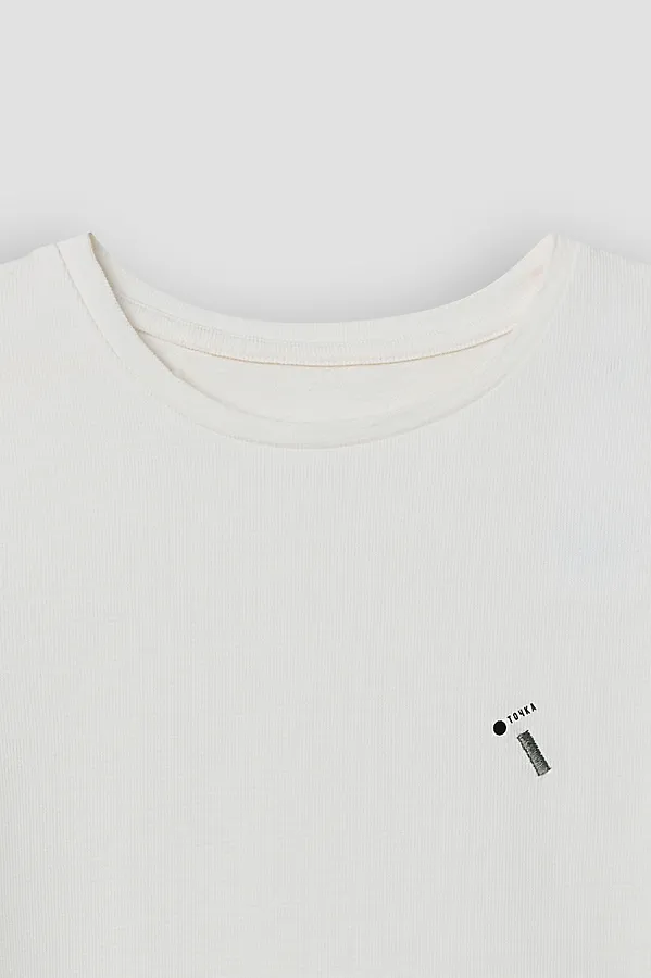 Футболка мужская MARK FORMELLE, св.молочный +печать4 - фото 2