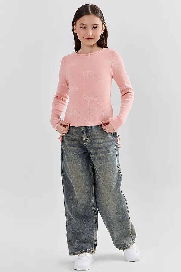 Джемпер для девочек MARK FORMELLE, бантики на розовом - фото 2