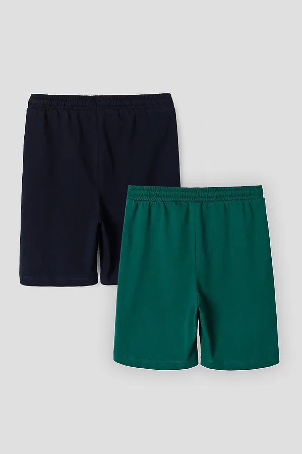 Шорты для мальчиков 2шт. MARK FORMELLE, неви +зеленый +печать1 - фото 2