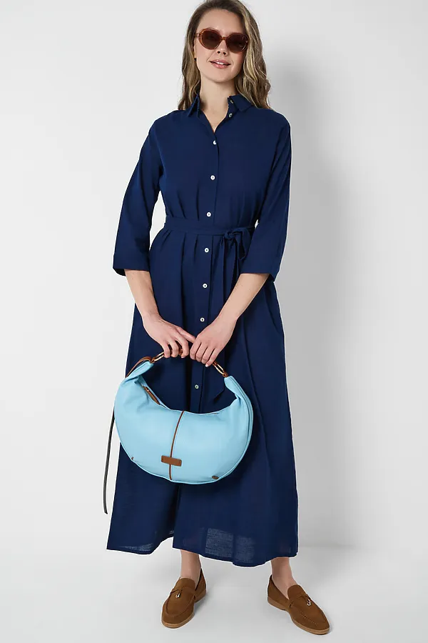 Сумка женская PLAYTODAY, голубой,коричневый - фото 2