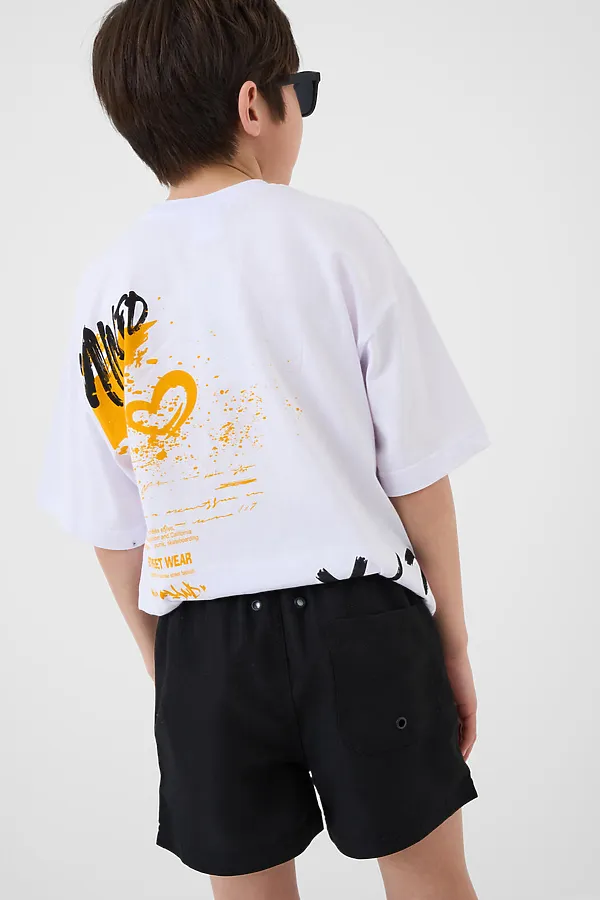 Шорты текстильные плавательные для мальчиков PLAYTODAY, черный - фото 2