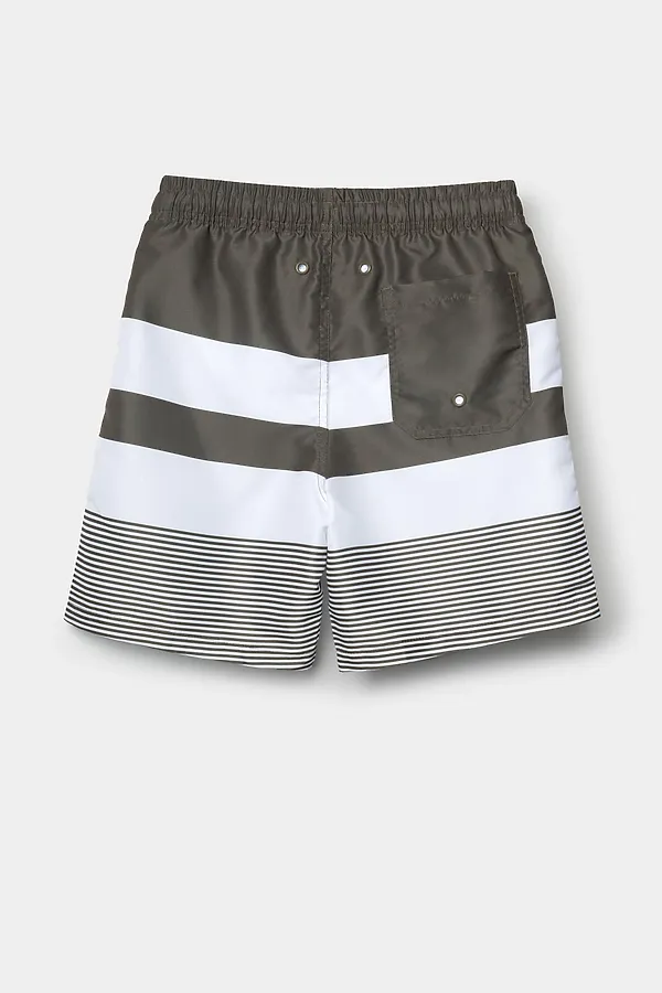 Шорты текстильные плавательные для мальчиков, длинные PLAYTODAY, белый,темно-зеленый - фото 2