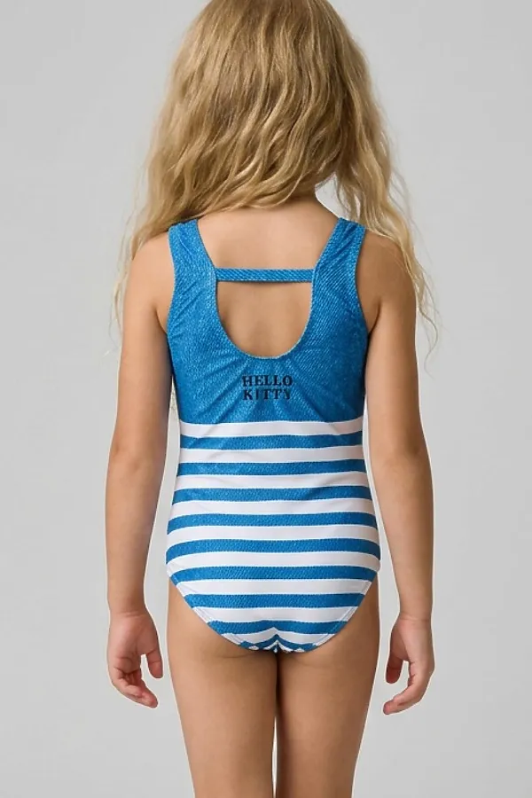 Купальник трикотажный для девочек PLAYTODAY, белый - фото 2