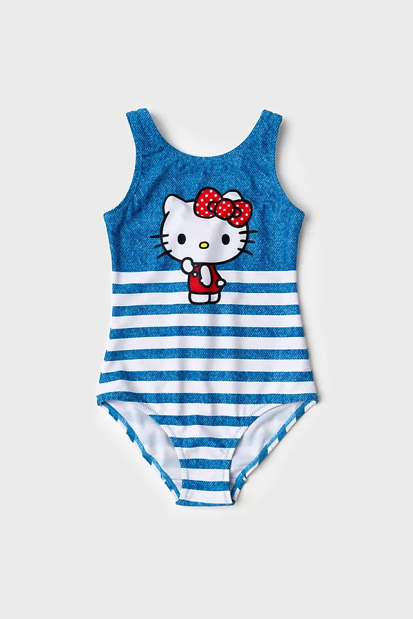 Купальник трикотажный для девочек PLAYTODAY, белый - фото 2