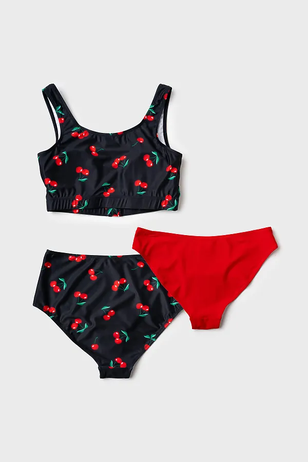 Комплект трикотажный для женщин: купальный костюм, плавки PLAYTODAY, разноцветный - фото 2