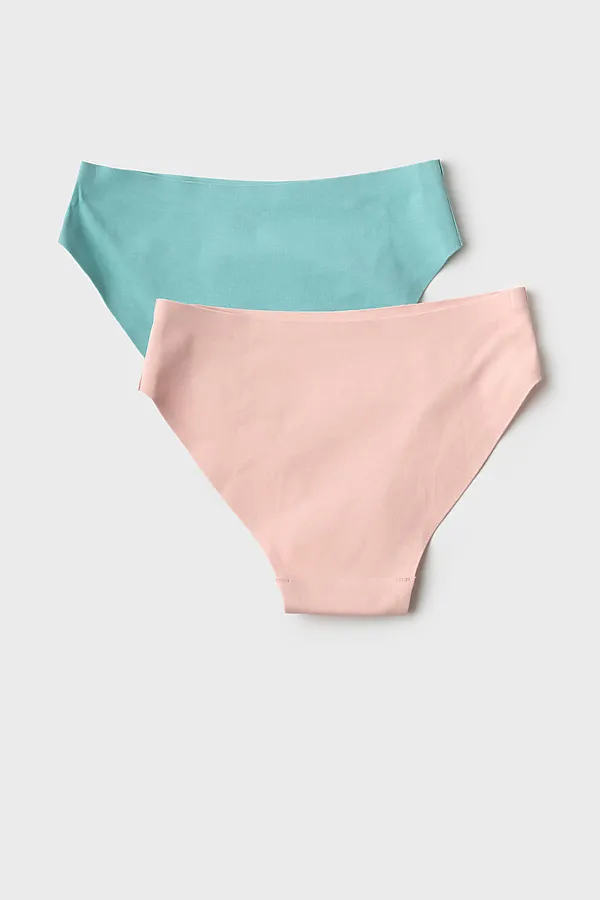 Трусы трикотажные для девочек, 2 шт в комплекте PLAYTODAY, зеленый,светло-розовый - фото 2