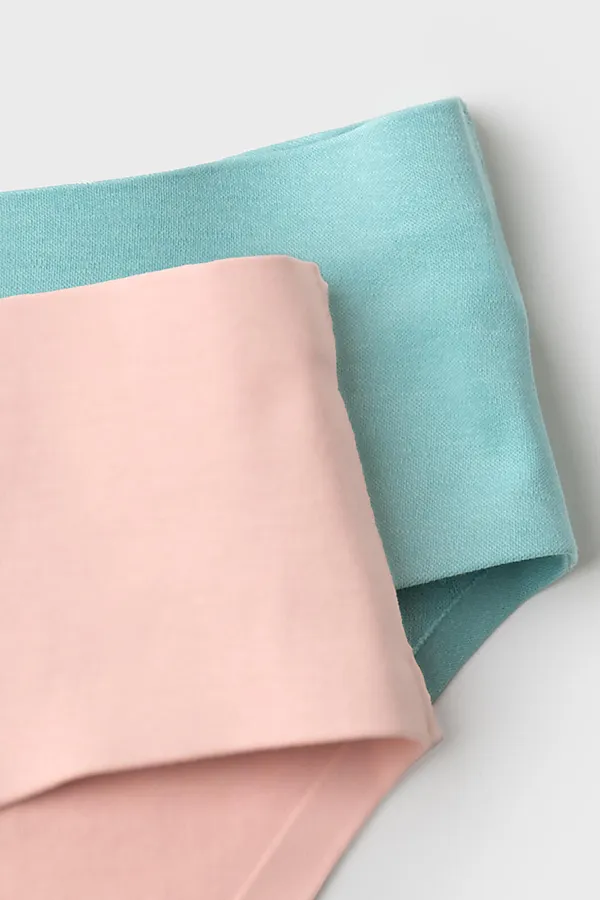 Трусы трикотажные для девочек, 2 шт в комплекте PLAYTODAY, зеленый,светло-розовый - фото 2