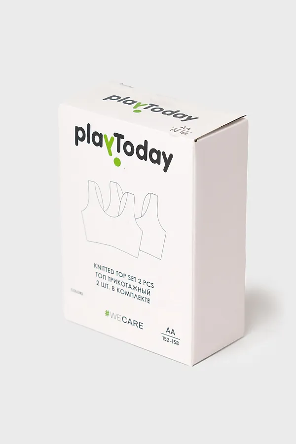 Трусы трикотажные для девочек, 2 шт в комплекте PLAYTODAY, розовый,бежевый - фото 2