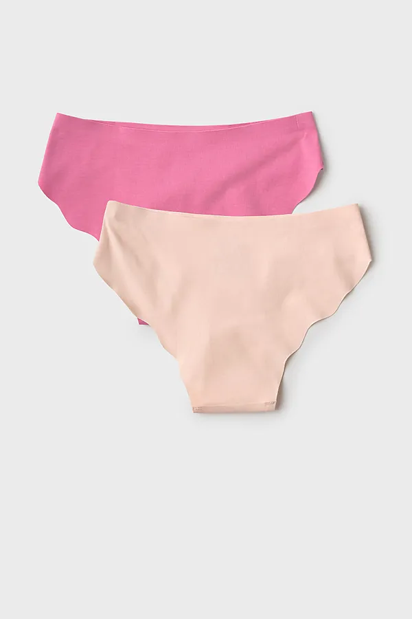 Трусы трикотажные для девочек, 2 шт в комплекте PLAYTODAY, розовый,бежевый - фото 2