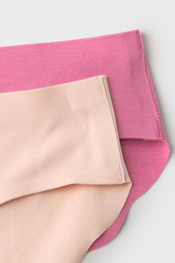 Трусы трикотажные для девочек, 2 шт в комплекте PLAYTODAY, розовый,бежевый - фото 2