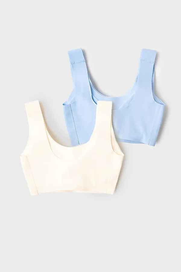 Топ (бра) трикотажный для девочек, 2 шт в комплекте PLAYTODAY, голубой - фото 2