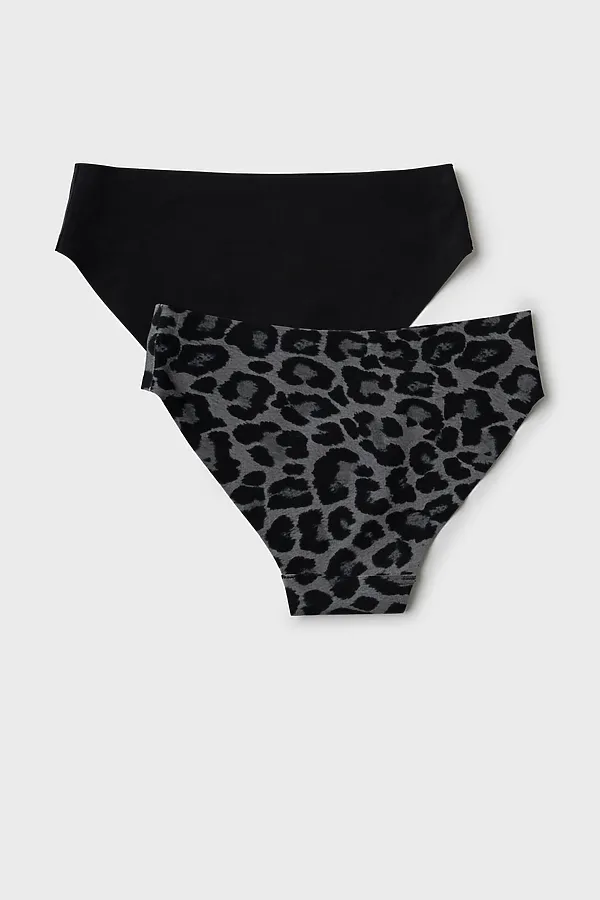 Трусы трикотажные для девочек, 2 шт в комплекте PLAYTODAY, черный,серый - фото 2