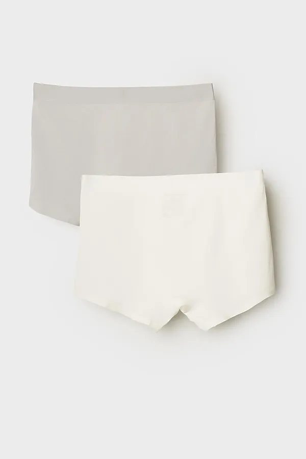 Трусы трикотажные мужские - боксеры, 2 шт в комплекте PLAYTODAY, белый,светло-серый - фото 2