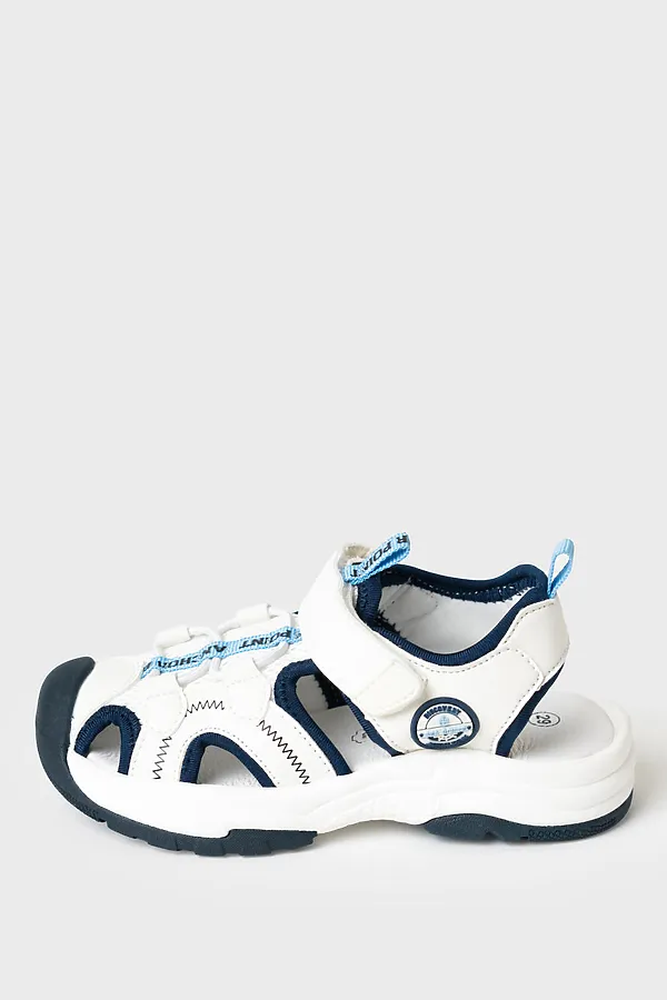 Сандалии для мальчиков PLAYTODAY, белый,тёмно-синий - фото 2