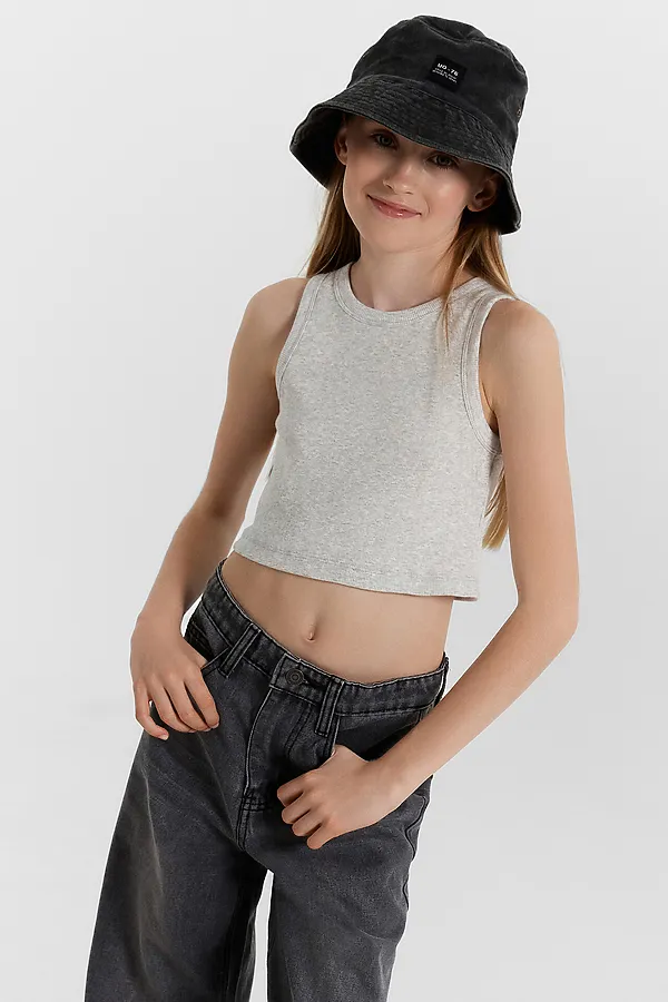 Топ для девочек MARK FORMELLE, серый меланж 4306-а - фото 2