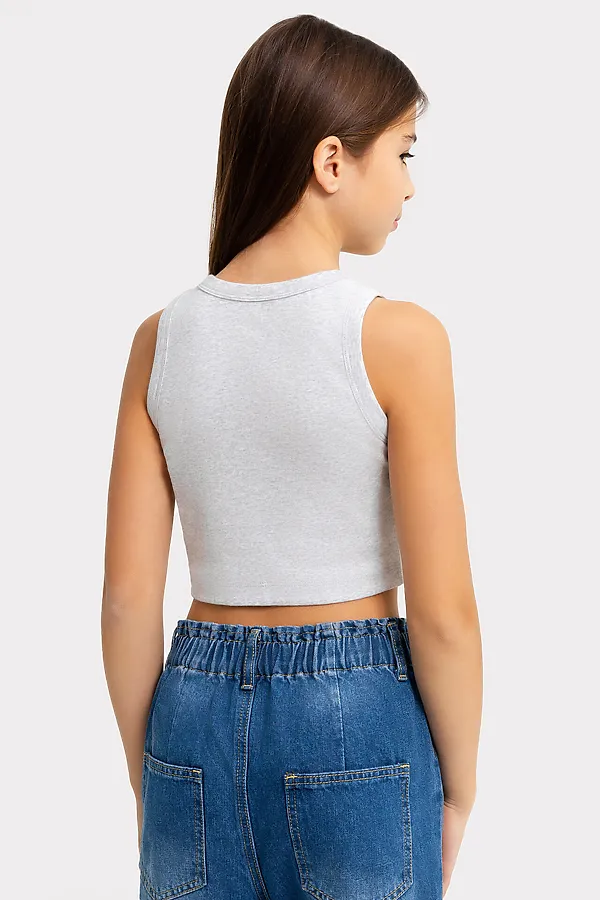 Топ для девочек MARK FORMELLE, серый меланж 4306-а - фото 2